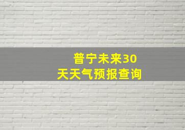 普宁未来30天天气预报查询