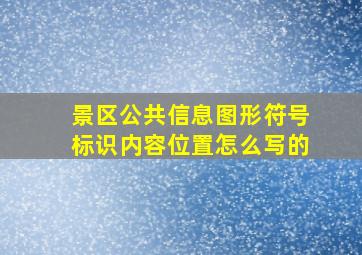 景区公共信息图形符号标识内容位置怎么写的