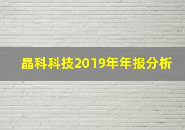 晶科科技2019年年报分析