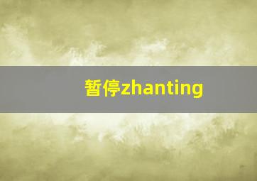 暂停zhanting