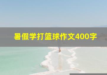 暑假学打篮球作文400字