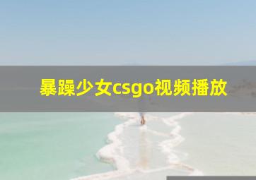 暴躁少女csgo视频播放