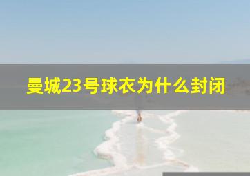 曼城23号球衣为什么封闭