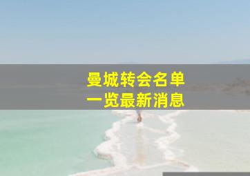 曼城转会名单一览最新消息