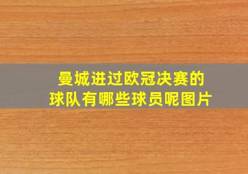 曼城进过欧冠决赛的球队有哪些球员呢图片