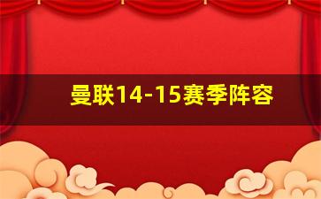 曼联14-15赛季阵容