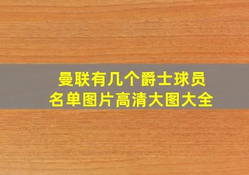 曼联有几个爵士球员名单图片高清大图大全