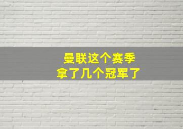 曼联这个赛季拿了几个冠军了