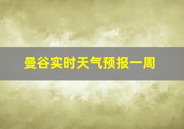 曼谷实时天气预报一周