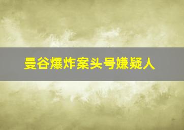 曼谷爆炸案头号嫌疑人