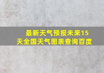 最新天气预报未来15天全国天气图表查询百度