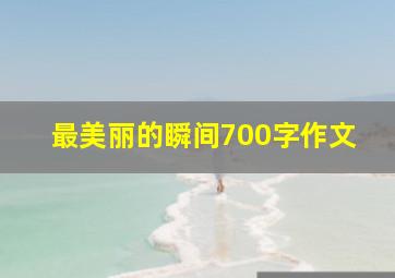 最美丽的瞬间700字作文