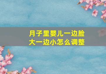 月子里婴儿一边脸大一边小怎么调整