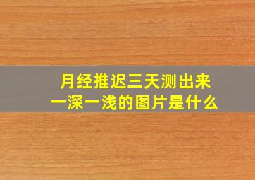 月经推迟三天测出来一深一浅的图片是什么