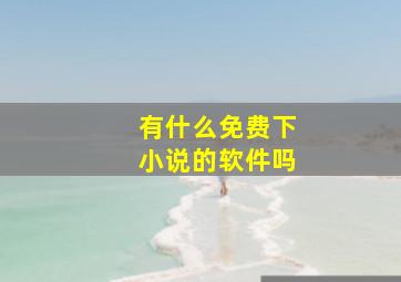 有什么免费下小说的软件吗