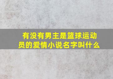 有没有男主是篮球运动员的爱情小说名字叫什么