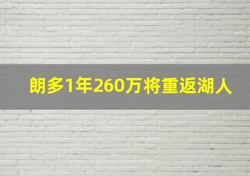 朗多1年260万将重返湖人