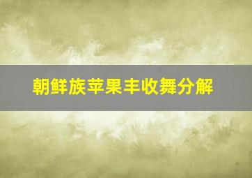 朝鲜族苹果丰收舞分解