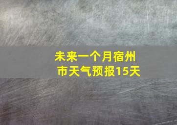 未来一个月宿州市天气预报15天