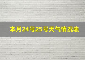 本月24号25号天气情况表