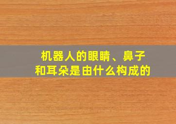 机器人的眼睛、鼻子和耳朵是由什么构成的