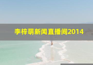 李梓萌新闻直播间2014