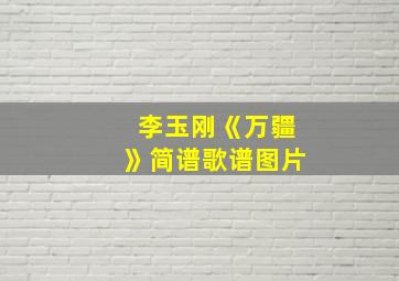 李玉刚《万疆》简谱歌谱图片