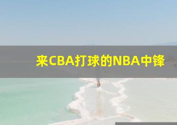 来CBA打球的NBA中锋