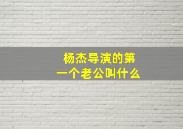 杨杰导演的第一个老公叫什么