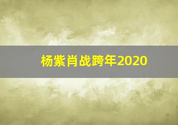 杨紫肖战跨年2020