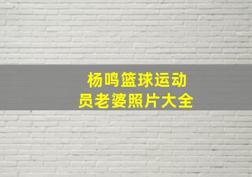 杨鸣篮球运动员老婆照片大全