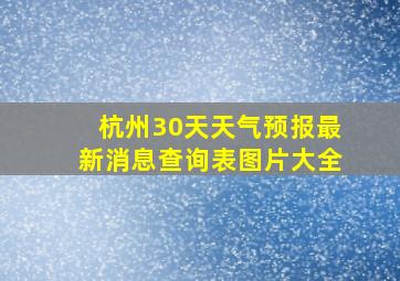 杭州30天天气预报最新消息查询表图片大全