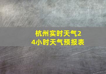 杭州实时天气24小时天气预报表