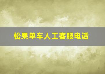 松果单车人工客服电话