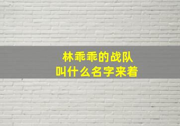 林乖乖的战队叫什么名字来着