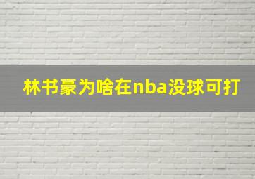 林书豪为啥在nba没球可打