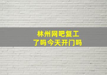 林州网吧复工了吗今天开门吗