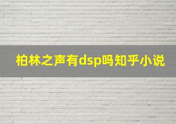 柏林之声有dsp吗知乎小说