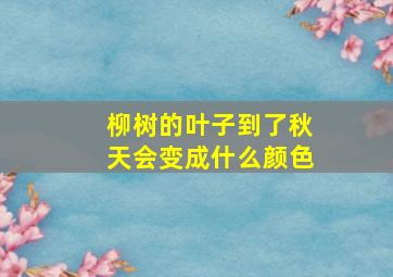 柳树的叶子到了秋天会变成什么颜色