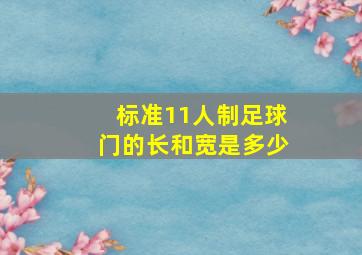 标准11人制足球门的长和宽是多少