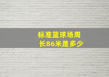 标准篮球场周长86米是多少