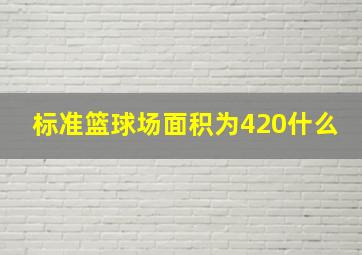 标准篮球场面积为420什么