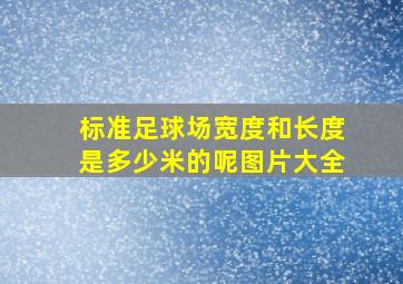 标准足球场宽度和长度是多少米的呢图片大全