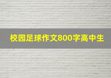 校园足球作文800字高中生