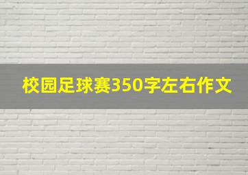 校园足球赛350字左右作文