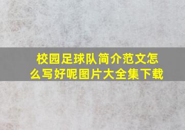 校园足球队简介范文怎么写好呢图片大全集下载