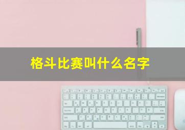 格斗比赛叫什么名字