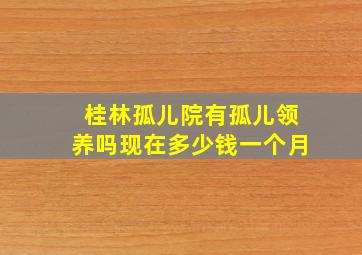 桂林孤儿院有孤儿领养吗现在多少钱一个月