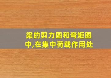 梁的剪力图和弯矩图中,在集中荷载作用处