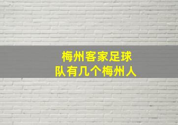 梅州客家足球队有几个梅州人